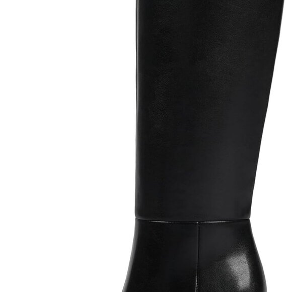 Brand New Women's Black Size 6.5 Knee High Boots with Pointed Toe, Chunky Heel, - Picture 1 of 7